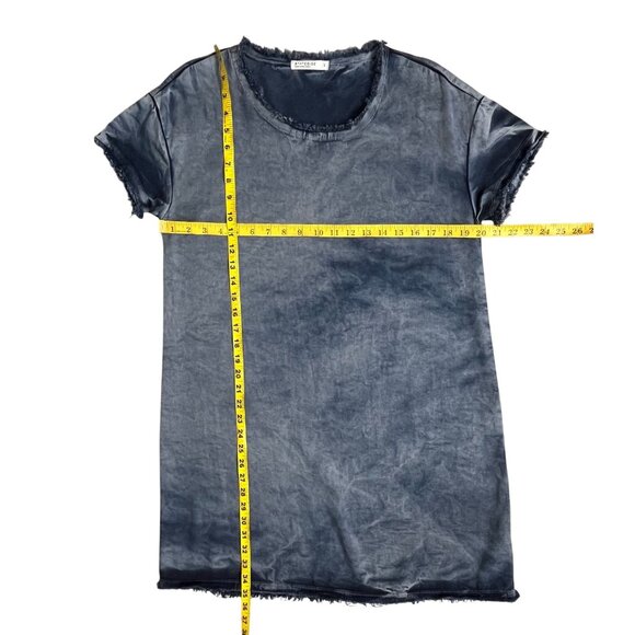 Stateside Soft Tencel Frayed Hem Washed Blue T-Shirt Dress Size Small - Picture 11 of 12